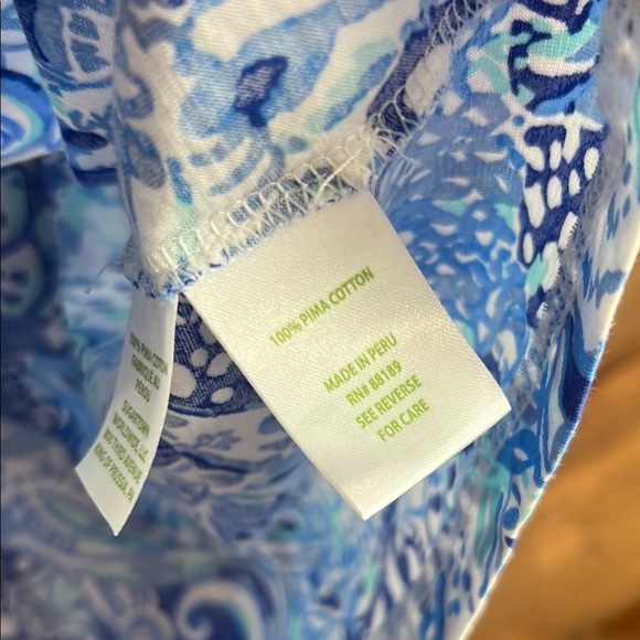 Lilly Pulitzer Blue Paisley Women's Top - Picture 4 of 4